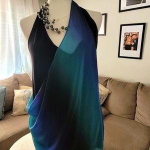 TORRID CAVARECCI VINTAGE  BLANCK AND BLUE TOP. SZ 3